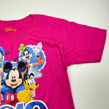 Load image into Gallery viewer, Girls Disney, pink cotton t-shirt / top, armpit to armpit: 38cm, EUC, size 6-8,