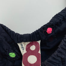 Load image into Gallery viewer, Girls Cotton On, lined navy cotton casual dress, FUC, size 8, L: 67cm
