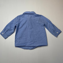Load image into Gallery viewer, Boys H&M, lightweight cotton long sleeve shirt, light marks on cuffs, FUC, size 0,