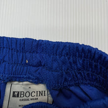 Load image into Gallery viewer, Boys BOCINI, blue sports / activewear shorts, elasticated, EUC, size 4,