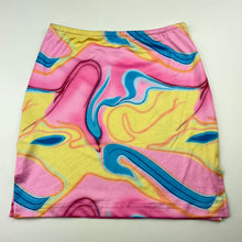 Load image into Gallery viewer, Girls Generation Outcast, colourful lightweight skirt, elasticated, Sz: XS, L: 33cm, W: 25.5cm across unstretched, EUC, size 5-6,