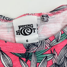 Load image into Gallery viewer, Girls Piping Hot, floral cotton long sleeve dress, GUC, size 6, L: 60cm approx