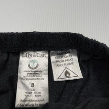 Load image into Gallery viewer, Boys Lily & Dan, grey organic cotton blend pyjama shorts, GUC, size 8,