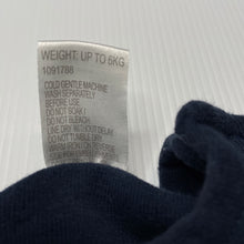 Load image into Gallery viewer, unisex Baby Berry, navy pointelle cotton bodysuit / romper, GUC, size 000,