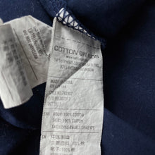Load image into Gallery viewer, Girls Cotton On, navy & white stripe cotton dress, light marks on front, FUC, size 8, L: 62cm