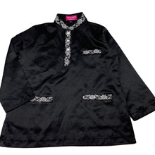 Load image into Gallery viewer, Boys FAIQAH'S collection, embroidered lightweight tunic top, L: 48cm, armpit to armpit: 38cm, EUC, size 4,
