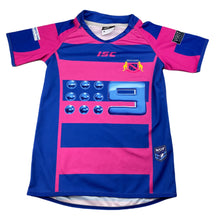 Load image into Gallery viewer, Boys ISC, NSW Rugby League jersey / top, loose stitches at neck, FUC, size 8,