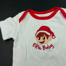 Load image into Gallery viewer, unisex Elves Behavin' Badly, Christmas cotton bodysuit / romper, GUC, size 0,