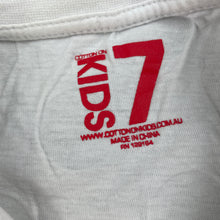 Load image into Gallery viewer, Girls Cotton On, white cotton & silver spot top, light mark on front, FUC, size 7,
