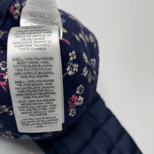 Load image into Gallery viewer, Girls Jasper Conran, cotton lined navy quilted jacket / coat, EUC, size 00,