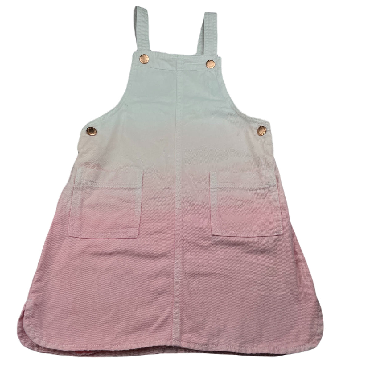 1964 Denim Co, pink & white denim overalls dress, light mark on front, FUC,  size 7, L: 64cm – DaisyChainClothing