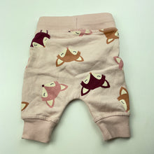 Load image into Gallery viewer, Girls Baby Berry, pink fleece lined pants / bottoms, elasticated, EUC, size 0000,