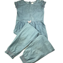 Load image into Gallery viewer, Girls Anko, blue chambray cotton jumpsuit, FUC, size 7,