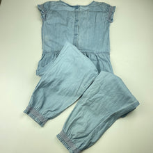 Load image into Gallery viewer, Girls Anko, blue chambray cotton jumpsuit, FUC, size 7,