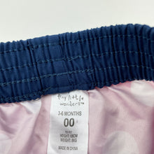 Load image into Gallery viewer, Girls Tiny Little Wonders, lightweight board shorts, elasticated, EUC, size 00,
