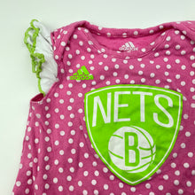 Load image into Gallery viewer, Girls Adidas, pink cotton romper, wash fade, FUC, size 0,