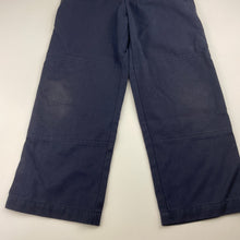 Load image into Gallery viewer, Boys PICKLES, navy school pants, elasticated, Inside leg: 43cm, FUC, size 4,