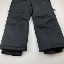 Load image into Gallery viewer, unisex 37 Degrees South, black ski / snow salopettes / pants, Inside leg: 38cm, EUC, size 2,