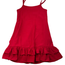Load image into Gallery viewer, Girls Alfaberry, cotton lined red party dress, small catches, FUC, size 7, L: 73cm