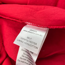 Load image into Gallery viewer, Girls Alfaberry, cotton lined red party dress, small catches, FUC, size 7, L: 73cm