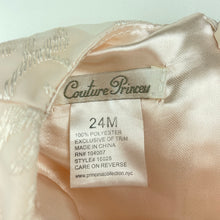 Load image into Gallery viewer, Girls Couture Princess, lined embroidered party dress, GUC, size 2, L: 43cm