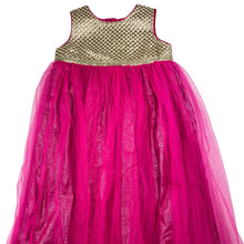 Load image into Gallery viewer, Girls STOP to start, metallic pink & tulle party dress, GUC, size 6, L: 90cm