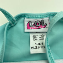 Load image into Gallery viewer, Girls LOL Surprise, swim one-piece, pilling, FUC, size 6,