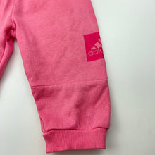 Load image into Gallery viewer, Girls Adidas, fleece lined track pants, elasticated, discolouration, FUC, size 0,