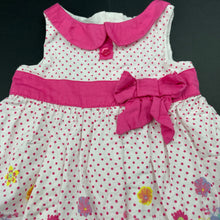 Load image into Gallery viewer, Girls Tiny Little Wonders, lined floral cotton dress, GUC, size 00, L: 34cm