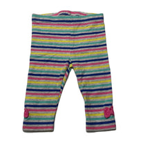 Load image into Gallery viewer, Girls Tiny Little Wonders, striped stretchy leggings / bottoms, EUC, size 00,