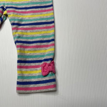 Load image into Gallery viewer, Girls Tiny Little Wonders, striped stretchy leggings / bottoms, EUC, size 00,