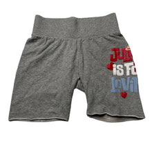 Load image into Gallery viewer, Girls Paul Frank, grey marle stretchy shorts, elasticated, GUC, size 8,