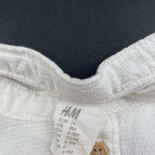 Load image into Gallery viewer, Boys H&M, lightweight cotton long sleeve collarless shirt, EUC, size 0,