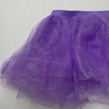 Load image into Gallery viewer, Girls H.E.R. Accessories, purple & silver tulle skirt, elasticated, L: 22cm, EUC, size 6-8,