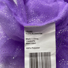 Load image into Gallery viewer, Girls H.E.R. Accessories, purple & silver tulle skirt, elasticated, L: 22cm, EUC, size 6-8,