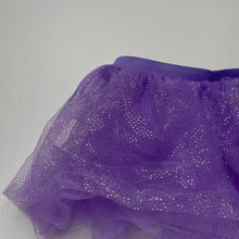 Load image into Gallery viewer, Girls H.E.R. Accessories, purple & silver tulle skirt, elasticated, L: 22cm, EUC, size 6-8,