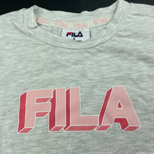 Load image into Gallery viewer, Girls FILA, grey marle stretchy twist front top, FUC, size 6,
