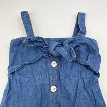 Load image into Gallery viewer, Girls Cotton On, chambray cotton casual summer dress, EUC, size 3, L: 49cm