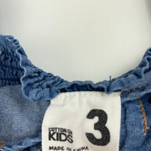 Load image into Gallery viewer, Girls Cotton On, chambray cotton casual summer dress, EUC, size 3, L: 49cm