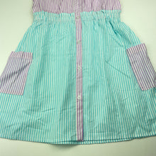 Load image into Gallery viewer, Girls Cotton On, striped lightweight cotton shirt dress, EUC, size 8, L: 64cm