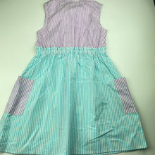 Load image into Gallery viewer, Girls Cotton On, striped lightweight cotton shirt dress, EUC, size 8, L: 64cm