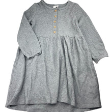 Load image into Gallery viewer, Girls Cotton On, grey waffle long sleeve casual dress, EUC, size 8, L: 62cm approx
