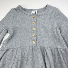 Load image into Gallery viewer, Girls Cotton On, grey waffle long sleeve casual dress, EUC, size 8, L: 62cm approx