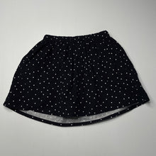 Load image into Gallery viewer, Girls Cotton On, navy & white spot corduroy cotton skirt, elasticated, L: 30cm, GUC, size 5,