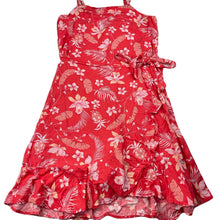 Load image into Gallery viewer, Girls Target, floral viscose / linen summer dress, FUC, size 12, L: 76cm