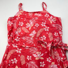 Load image into Gallery viewer, Girls Target, floral viscose / linen summer dress, FUC, size 12, L: 76cm