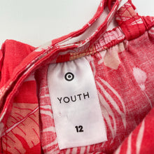Load image into Gallery viewer, Girls Target, floral viscose / linen summer dress, FUC, size 12, L: 76cm