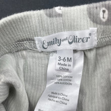 Load image into Gallery viewer, unisex Emily and Oliver, ribbed cotton leggings / bottoms, elasticated, EUC, size 00,