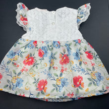 Load image into Gallery viewer, Girls Little Lass Baby, lined lightweight floral top, L: 32cm, EUC, size 00,