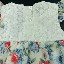 Load image into Gallery viewer, Girls Little Lass Baby, lined lightweight floral top, L: 32cm, EUC, size 00,